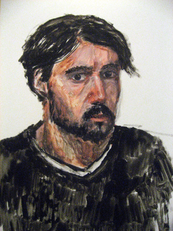 gouache autoportrait nicolas pennarun