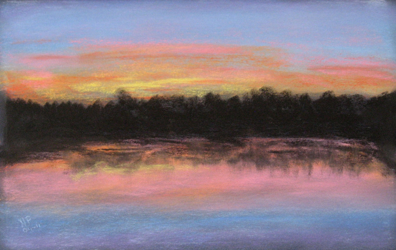 pastel soir la loire nicolas pennarun